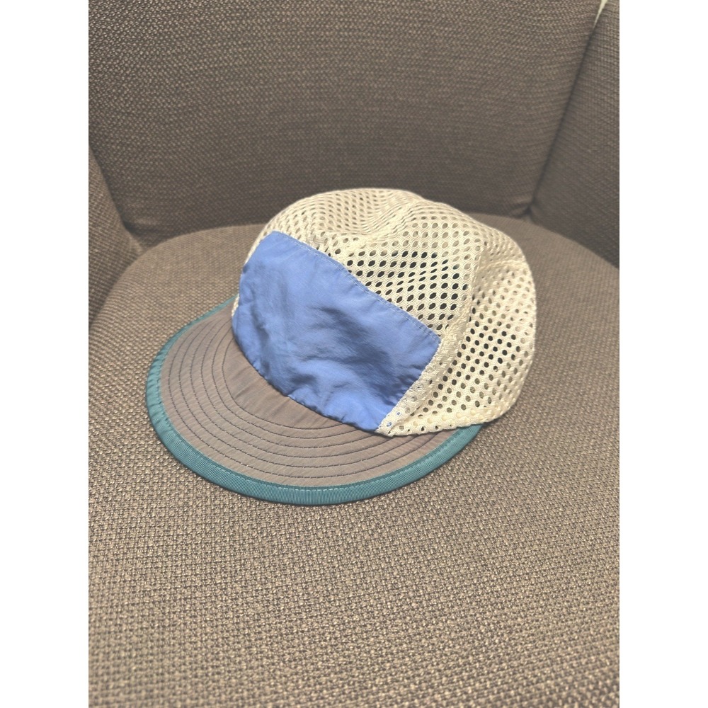 Vintage Patagonia Mesh Spoonbill Duckbill Hat Large Blue Gray Teal Made in USA